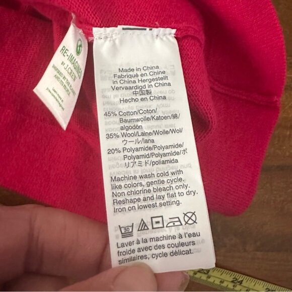 J.crew factory Teddie pink wool blend long sleeve sweater F5199 ladies L‎ - Picture 5 of 8